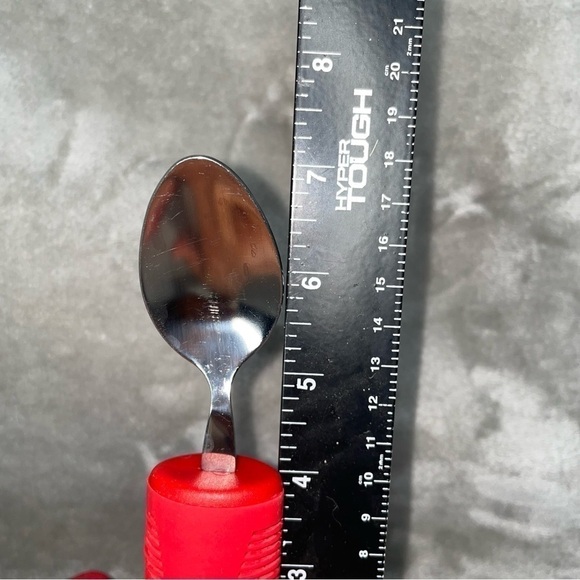 daptive Extra Large Easy Grip Stainless Steel Silverware Set 4 Piece Red - Picture 6 of 8